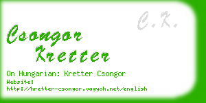 csongor kretter business card